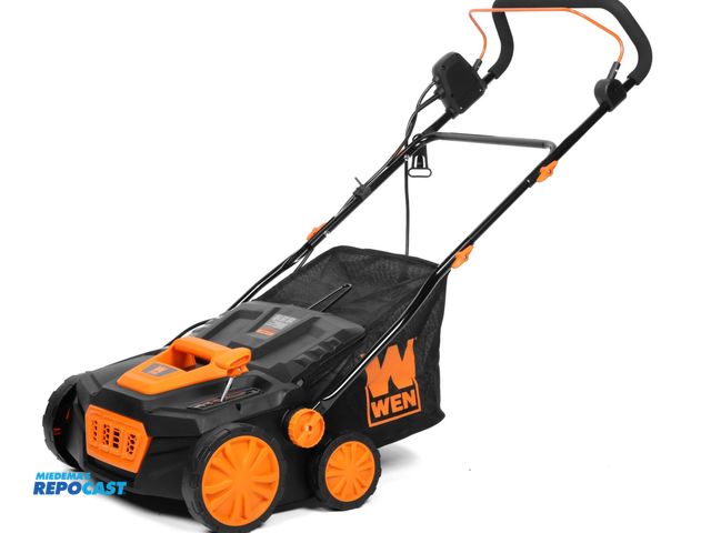 Lot 2-16228 - WEN DT1315 15-Inch 13-Amp 2-in-1 Electric Dethatcher and Scarifier with Collection Bag