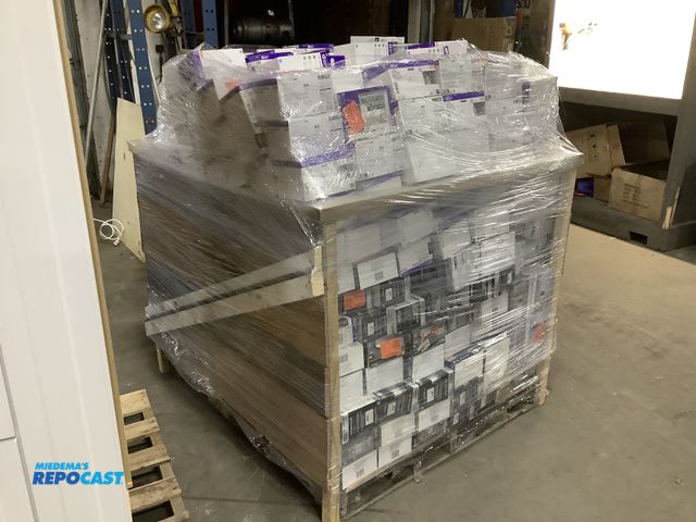 Lot 2-67154 - Skid of various Light kits including Comercial Electric 3” slim LeD trim less recessed kits, Commerc...