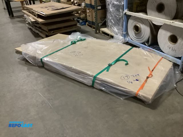 Lot 2-65734 - Lot of (17) sheets of 1/8" plywood 4’x9’