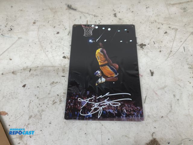 Lot 2-19664 - Kobe Bryant 12”x8” metal sign