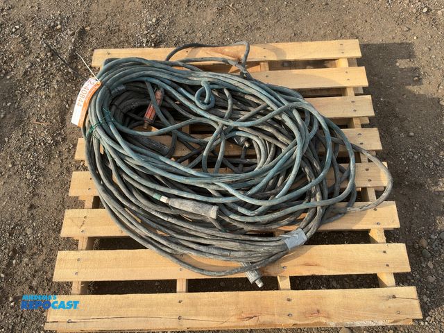 Lot 2-40844 - Skid of assorted used welding leads