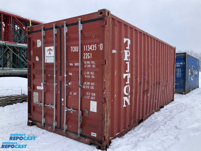 Lot 2-42795 - 20' Metal Forkable Stackable Lockable Shipping/Storage Container