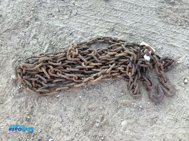 Lot 2-95017 - 1/4 x 20-foot Log Chain with 2 grab hooks