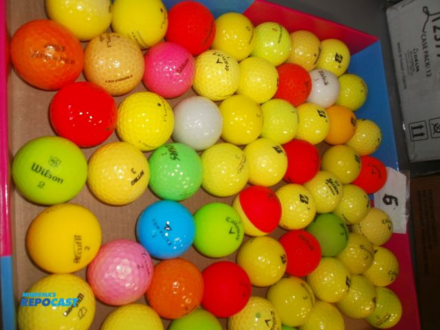 Lot 2-99682 - 60+ colored golf balls