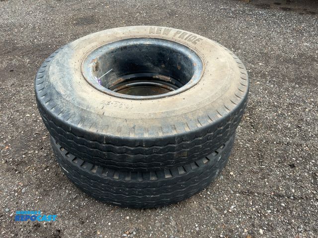 Lot 2-33579 - (2) Used 10.00-20 Tires on Steel Dayton Rims