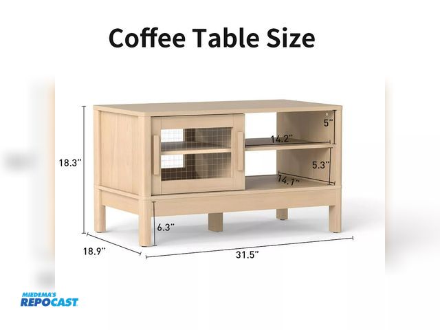Lot 2-96679 - Coffee Table Shelf, #WB001TE2016-LOG