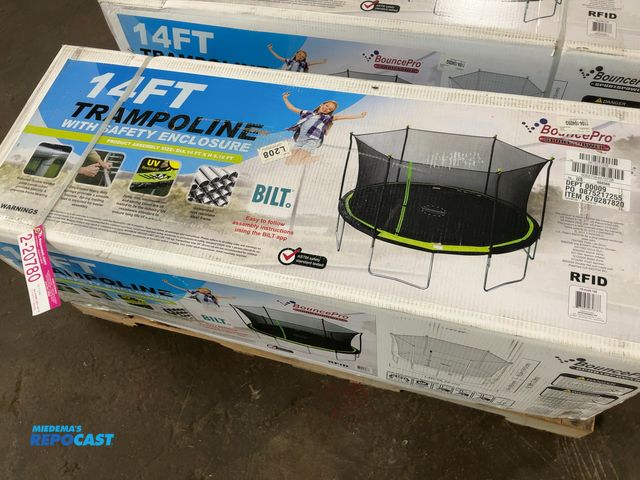 Lot 2-21190 - Bounce Pro Sportspower 14' Trampoline with Safety Enclosure, galvanized steel frame, 14' diameter x ...