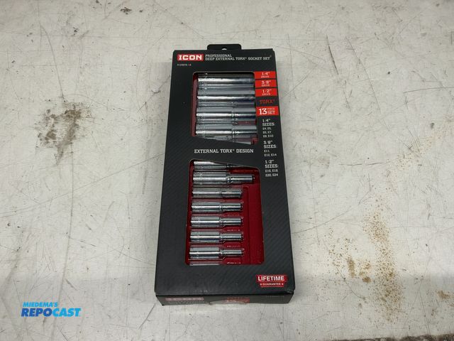 Lot 2-11450 - Icon S123ETD-13 Professional Deep External Torx Socket Set