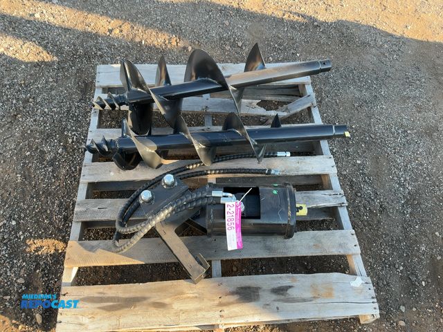 Lot 2-21856 - New SDLANCH Hydraulic Auger Mini Excavator Attachment, Fits Chinese Mini Excavators, Approx. 1-1/4" ...
