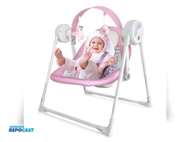Lot 2-19742 - Kidsview Pink CR001S Baby Spacesaver Swing