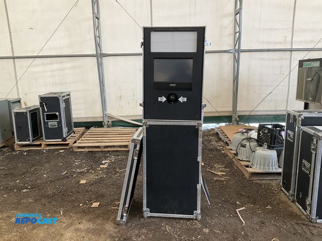 Lot 2-24141 - Portable Photo Booth Comes with Canon Camera, Mitsubishi Printer, and Touchscreen Computer.