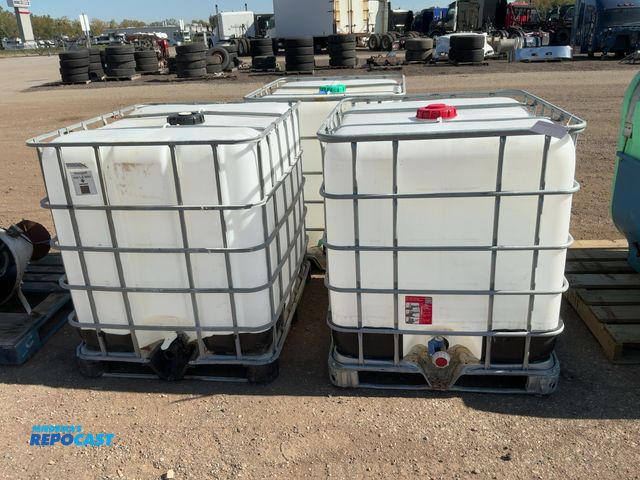 Lot 2-30871 - (3) 250 Gallon Poly Forkable Tanks, lower discharge valves, have been rinsed out with water, approx....