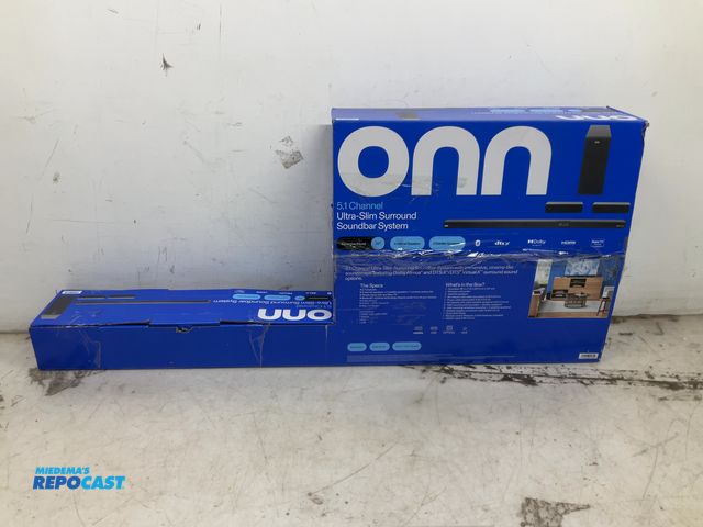 Lot 2-19573 - Onn 5.1 Channel Ultra-Slim Surround Soundbar System