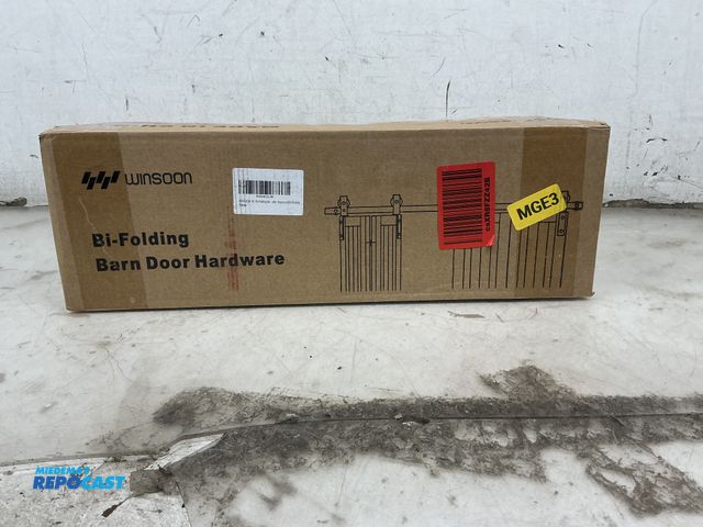 Lot 2-19884 - Winsoon 36”Bi-Fold Barn Door Hardware - w/ installation manual - (doors not included)
