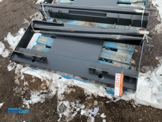 Lot 2-42362 - New JCT Bale Spear Skid Steer Attachment, Universal Quick Attach, Has Two Spears that Stick Out Appr...