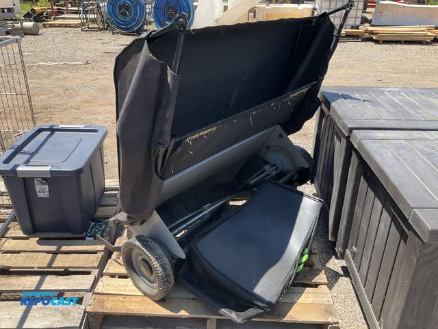 Lot 2-99342 - Agri-fab lawn sweeper with black nylon hopper bag