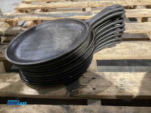 Lot 2-55076 - Lot of (10) Lodge brand 9” oval cast iron skillets.