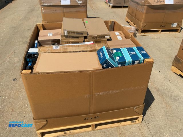 Lot 2-11231 - Skid of Assorted New Semi Truck Parts, includes Windshield Wiper Blades, Belts, Autotex Windshield W...