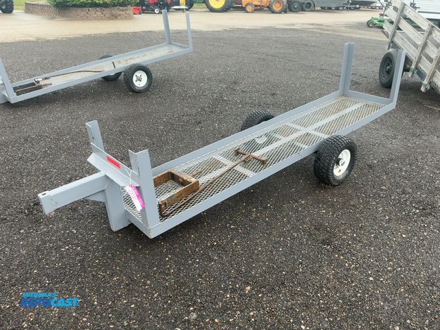 Lot 2-20021 - Blueberry Lug Cart, 23-1/2” wide x 112” long inside dimension, expanded steel deck, 4-lug axle with ...