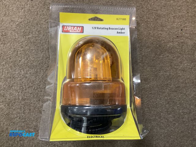 Lot 2-94612 - New New Uriah 12 volt Rotating Beacon Light. Amber. Magnetic base for instant installation on your v...