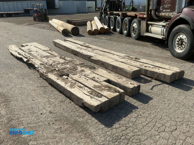 Lot 2-44716 - (2) Used Wood Crane Mats, approx. 18’ long, 40” and 47” widths, approx. 8” thick, showing wear