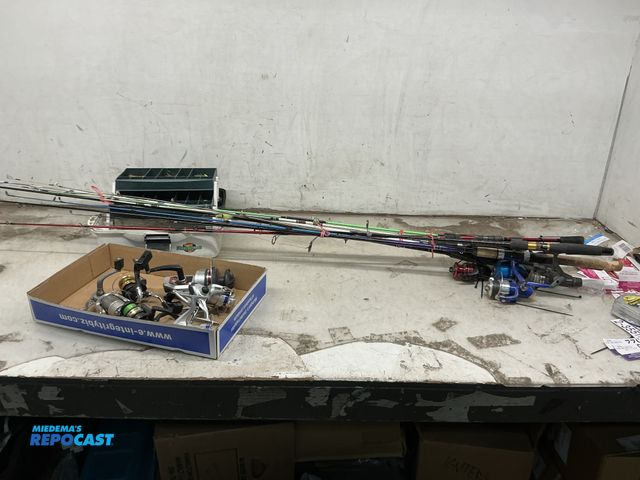 Lot 2-35517 - Fishing Lot w/ tackle box, reels, and rods