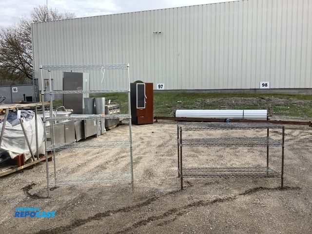 Lot 2-93778 - 24 x 60 3-tier wire rack 18 x 48 5-tier wire rack