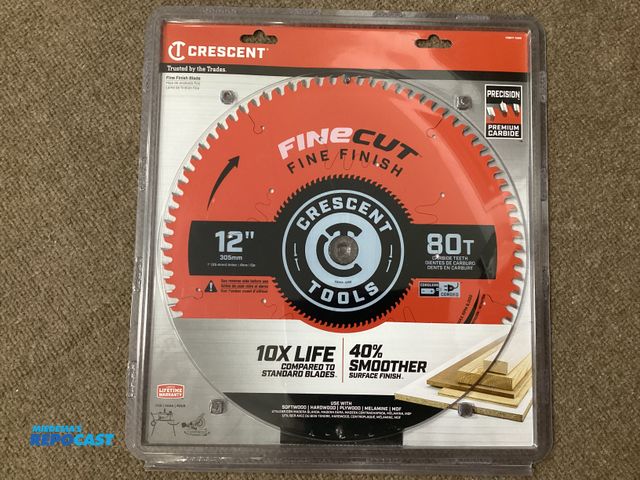 Lot 2-67328 - New Crescent tools 12” 80 tooth carbide saw blade. Fine cut, fine finish. 10 X blade life, 40% smoot...