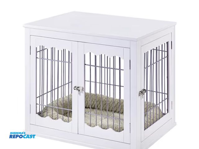 Lot 2-67038 - (1) new Universe Home Inc. item# UH5021 white medium dog crate.  (Similar to photo shown for descrip...