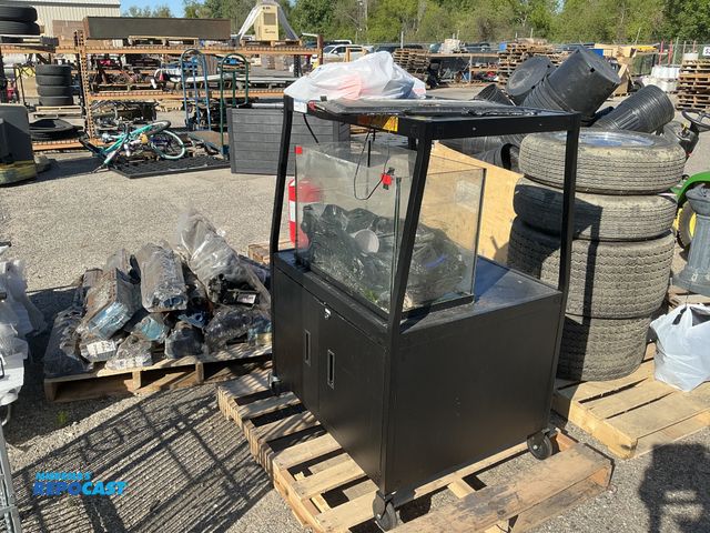 Lot 2-75335 - Marina fish aquarium with pump and filters, comes with accessories and black stand