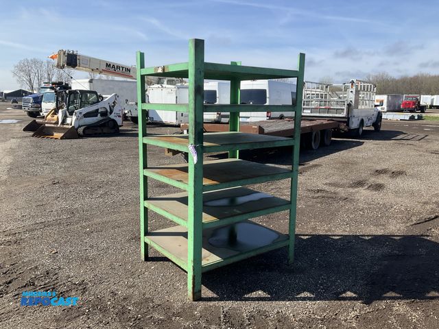 Lot 2-34858 - Metal shelving unit 37-1/2” x 46-1/4” x 78”T overall, six shelves with metal decks