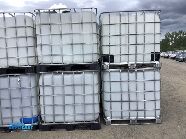 Lot 2-41155 - Lot of (4) plastic IBC totes approx. 39”x47”x46”