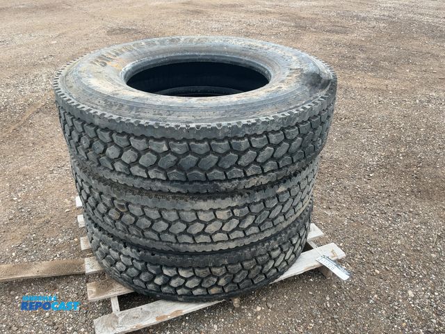 Lot 2-11326 - (3) Used Recap 11R22.5 Semi Tires, sidewalls show some weathering