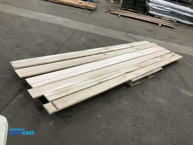 Lot 2-21205 - (6) 4/4 rustic and wormy Maple wood boards, approx 11’ to 12’ lengths and widths from 5” to 8”