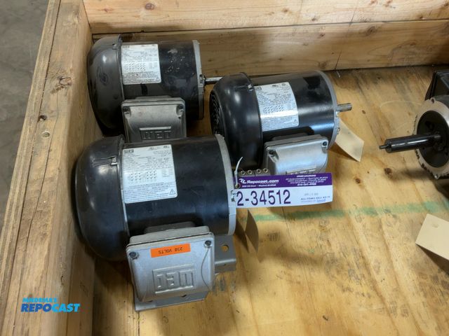 Lot 2-34512 - (3) WEG 1/4hp 3 Phase Electric Motors, Model .2518ES3E56-S, 1765 RPM, FR 56, 208-230/460 Volt