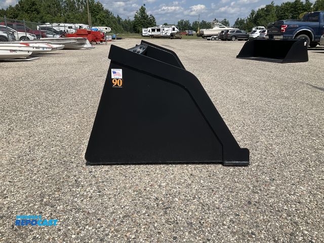Lot 2-61956 - New Tomahawk 90" Snow/ Mulch Bucket Quick Attach Welded on High Carbon Cutting Edge