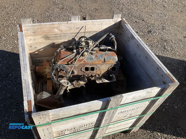 Lot 2-40654 - Chevy 350 cu in V8 small block gas engine, carbureted, missing parts, block casting no. 14010207