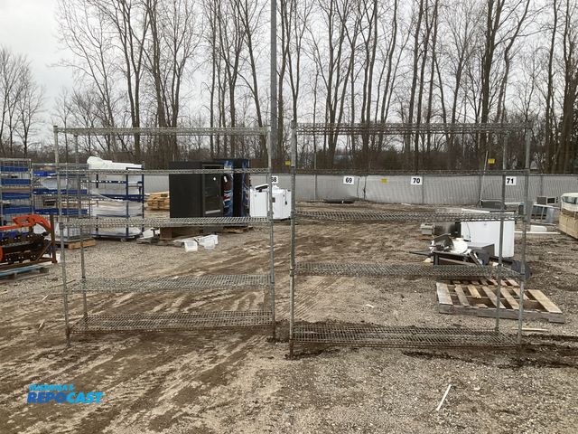 Lot 2-67112 - Lot of (2) 18" x 72" Wire Racks - 5-tier