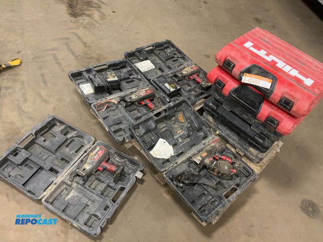 Lot 2-42498 - Lot of (4) Used MAX 14.4 Volt Cordless Rebar Tiers for Parts/Repair, one battery that is dead, and t...