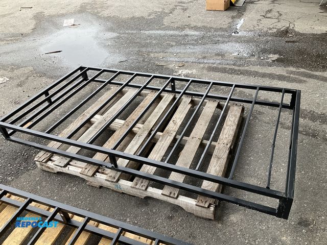 Lot 2-33218 - Metal bed frame with detachable bars approx. 74.5” x 38” x 6”