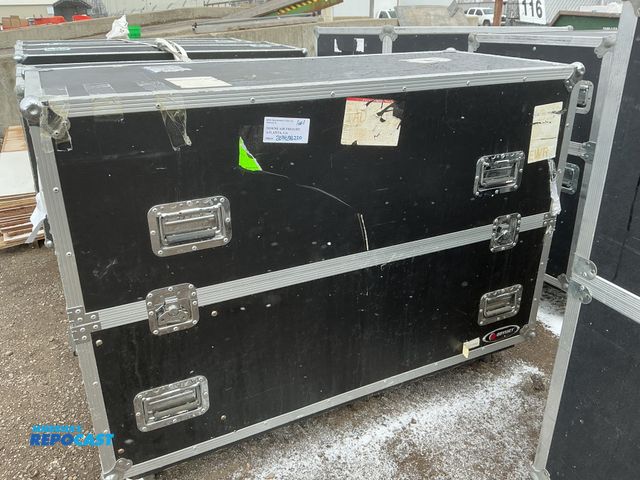 Lot 2-73522 - Approx.55”w x 21.5”d x 38.5” tall Rolling latching Tv Stand