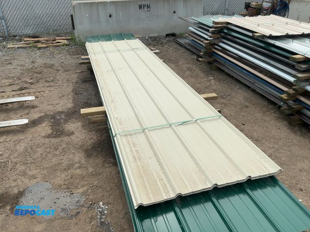 Lot 2-74165 - Bundle of agricultural metal (white/tan) measures 150x39”