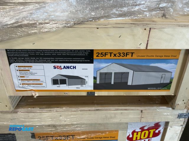 Lot 2-44926 - New SDLANCH 25’ x 33’ Double Garage Metal Shed, Model SDLC2533FT, 292” Wide x 386.6” Long x 148” Tal...