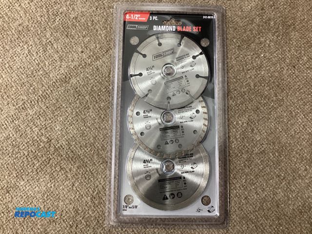 Lot 2-94621 - New New 3-pack 4-1/2” diameter Diamond Blade Set. Segmented rim, turbo rim, continuous rim diamond b...