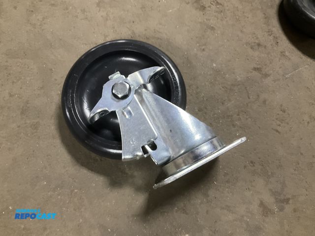 Lot 2-22005 - (12) New Colson swivel casters with brakes, 5” x 1.25” Polyolefin wheel, 2.5” x 3.75” top plate, 350...