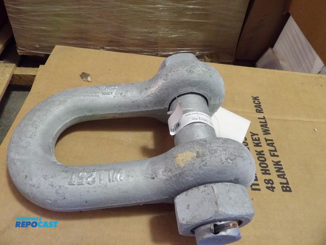 Lot 2-58245 - New Forged D Screw Shackle, Round pin Steel, 50,000lb #2mwx5