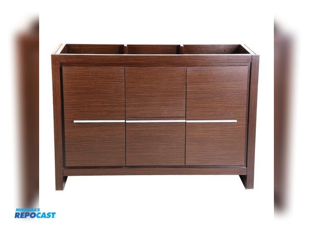 Lot 2-34940 - Skid lot of (4) fresca Allier wedge brown bathroom vanities (without countertops) FCB814WG-D