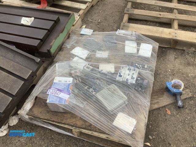 Lot 2-32847 - Skid lot of misc. industrial items including switch mode power supplies, 5-phase stepping driver, au...