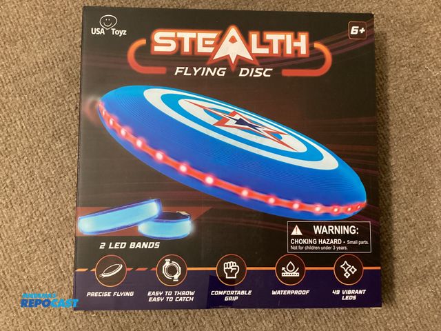 Lot 2-77691 - New New Stealth light up flying disc by USA Toyz. 192g 49 Vibrant LEDS. Waterproof, comfortable grip...