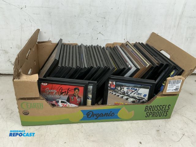 Lot 2-75947 - Box of various Framed NASCAR Pictures